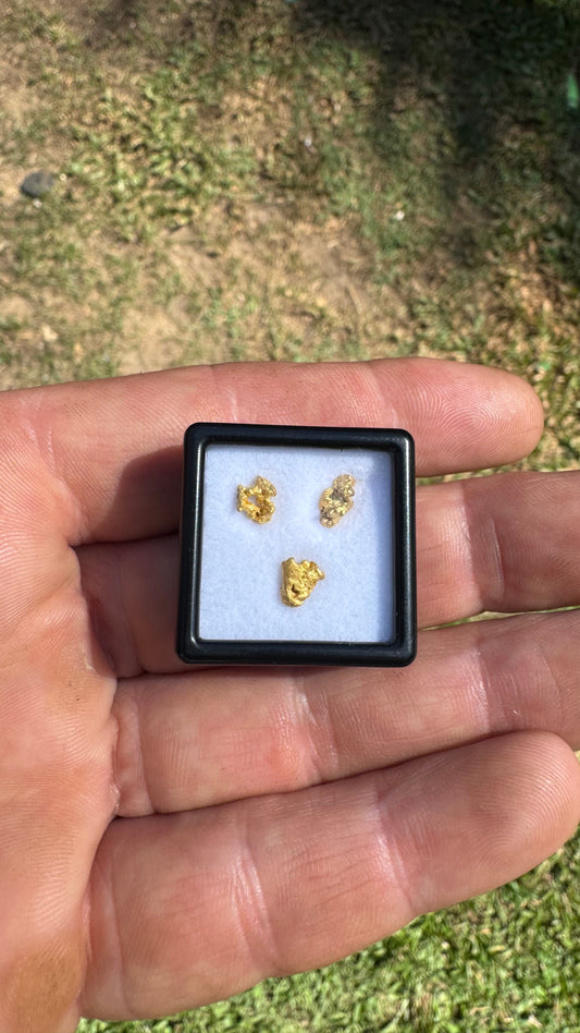 Three Special 1.17gram Gold Nuggets